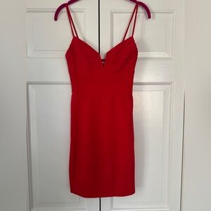 Princess Polly Vibrant Red Mini Dress size 2